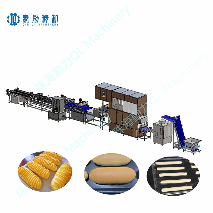 Fully automatic Caterpillar hot dog rolls forming line