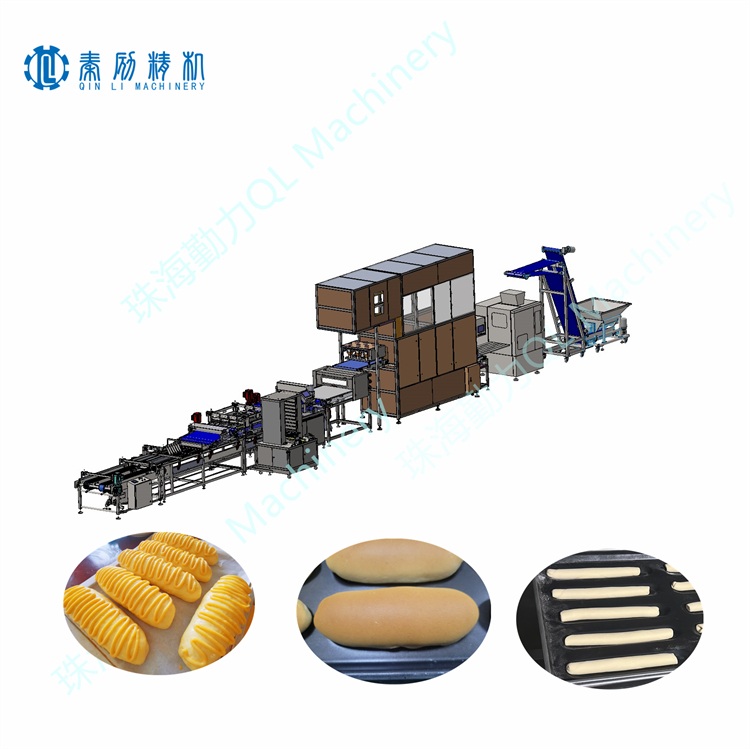 Fully automatic Caterpillar hot dog rolls forming line